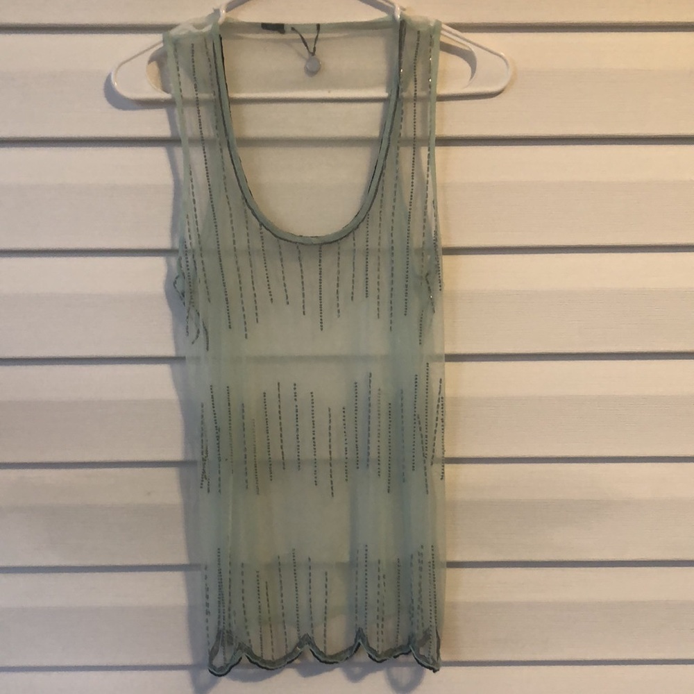 Buckle sequined tank